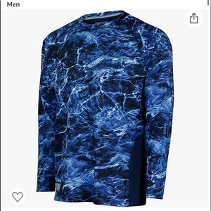 Mossy Oak Fishing Blue Wave L/S Fishing Shirt - L